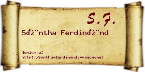 Sántha Ferdinánd névjegykártya